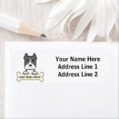 Étiquette Pitbull personnalisé (En situation)