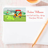 Étiquette Pittoresque Fun Golf Panier Greens Adresse de reto