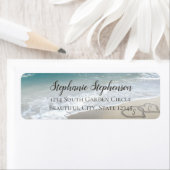 Étiquette Pittoresque Hearts in the Sand Beach Mariage Adres (En situation)