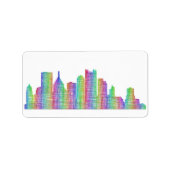 Étiquette Pittsburgh city skyline (Devant)