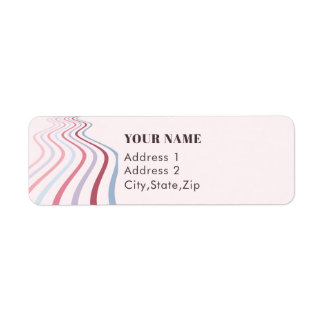 Étiquette Pivoine Rose Pâle Élégante Nom Personnalisé