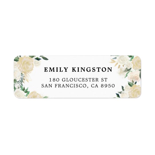 Étiquette Pivoines pâles d'aquarelle rustique avec des