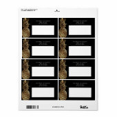 Étiquette PixDezines Aloha Ananas+Faux Or (Feuille entière)