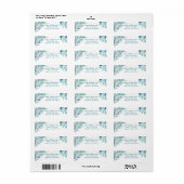 Étiquette PixDezines aquarelle de cadres de palmiers, vert T (Feuille entière)