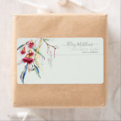 Étiquette PixDezines Aquarelle Eucalyptus Fleurs (En situation)