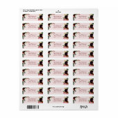 Étiquette PixDezines Aquarelle Fleurs Bourgogne (Feuille entière)