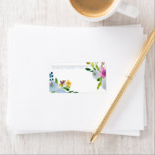 Étiquette PixDezines aquarelle florale/ranunculus/bleu (En situation)