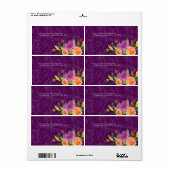 Étiquette PixDezines aquarelle florale/ranunculus/DIYcolor (Feuille entière)