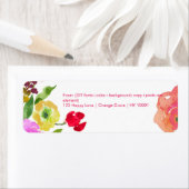 Étiquette PixDezines aquarelle florale/ranunculus/do-it-your (En situation)