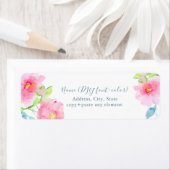 Étiquette PixDezines Aquarelle Florale, Roses de jardin (En situation)