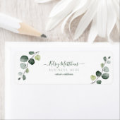 Étiquette PixDezines Aquarelle Rusttique Verdure Eucalyptus (En situation)