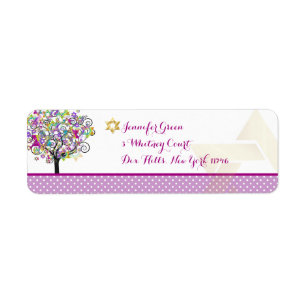 Étiquette PixDezines arbre de vie/mitzvah