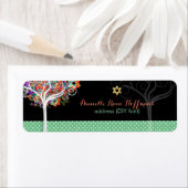 Étiquette PixDezines arbre de vie/mitzvah (En situation)