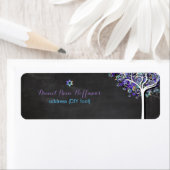 Étiquette PixDezines arbre de vie/violet/mitzvah (En situation)