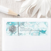 Étiquette PixDezines Bar Mitzvah Honeycomb+Marbre bleu (En situation)