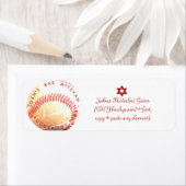 Étiquette ✡ PixDezines Baseball Bar Mitzvah (En situation)