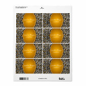 Étiquette PixDezines cheetah /do-it-yourself couleur arrière (Feuille entière)