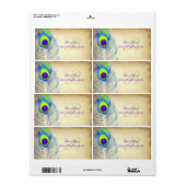 Étiquette PixDezines couleur paon/do-it-yourself arrière - p (Feuille entière)