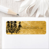 Étiquette PixDezines crystal chandelier/faux gold foil (En situation)