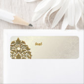 Étiquette PixDezines Damask 1, Faux Gold + Pearl (En situation)