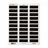 Étiquette PixDezines ébloui d'or/fond DIY (Feuille entière)