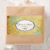 Étiquette PixDezines étoiles de mer vintage + 4 choix de éti (En situation)