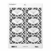 Étiquette PixDezines Felina, Olivia Damask (Feuille entière)