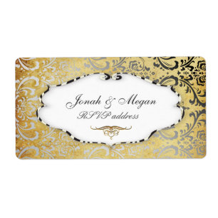 Étiquette PixDezines Felina, Rossi Vintage Damask