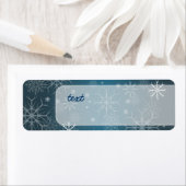 Étiquette PixDezines Flocons Blanc + Sarcelle (En situation)