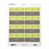 Étiquette PixDezines Florentius Damask/do-it-yourself couleu (Feuille entière)