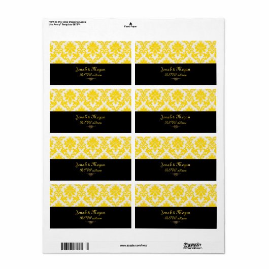 Étiquette PixDezines la paloma damask/do-it-yourself couleur (Feuille entière)