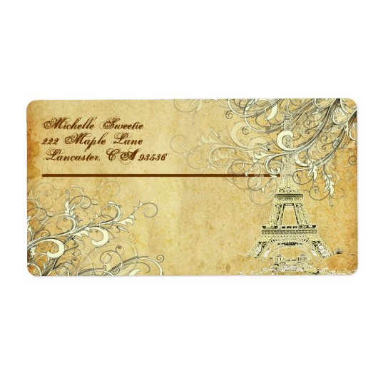 Étiquette PixDezines La Tour Eiffel (Devant)