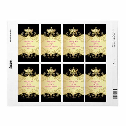 Étiquette PixDezines Marie Antoinette en Oro/do-it-yourself  (Feuille entière)