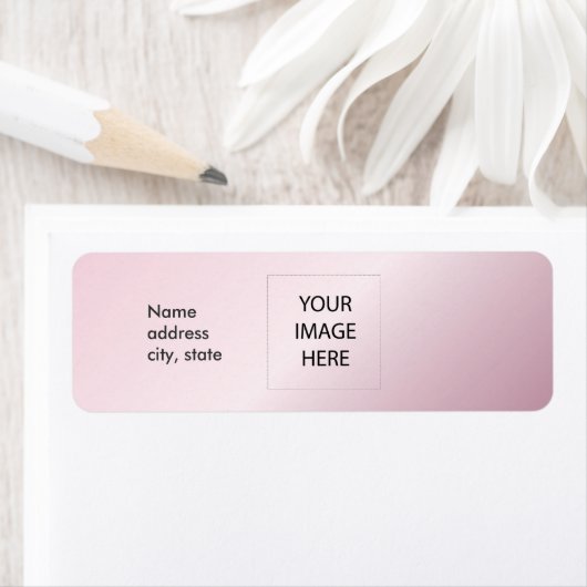 Étiquette PixDezines Modèle simple Rosequartz (En situation)