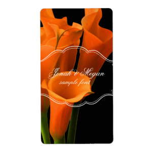 Étiquette PixDezines orange calla lily/do-it-yourself couleu