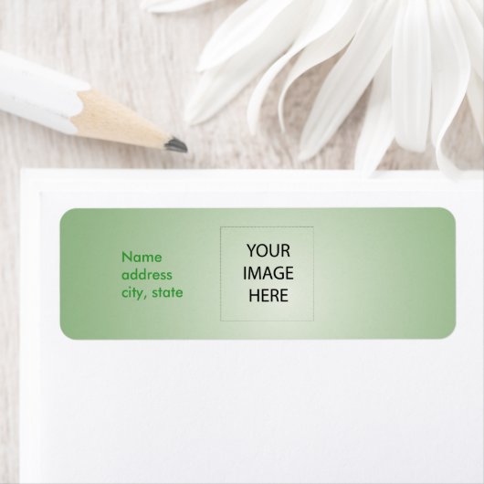 Étiquette PixDezines Plain Celadon Modèle simple (En situation)