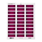 Étiquette PixDezines Plain Ruby Rouge Modèle simple (Feuille entière)