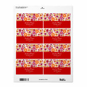 Étiquette PixDezines Retro Christmas Ornaments/do-it-yoursel (Feuille entière)