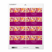 Étiquette PixDezines Retro Christmas Ornaments/do-it-yoursel (Feuille entière)