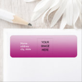 Étiquette PixDezines Rose simple Modèle facile (En situation)