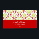 Étiquette PixDezines Rossi Damask Christmas|do-it-yourself d<br><div class="desc">PixDezines rossi damask noël étiquettes de noël avec do-it-yourself couleurs arrière - plan fin. Pour une nouvelle ombre .. voici comment >> cliquez sur "customiser" puis allez à "modifier" à partir de là choisissez "arrière - plan" vous verrez un color chart.com™ et PixDezines™ sur zazzle.</div>