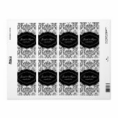 Étiquette PixDezines Rossi Damask/do-it-yourself couleur arr (Feuille entière)