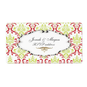 Étiquette PixDezines Rossi Damask noël