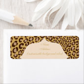 Étiquette PixDezines Safari, brun + tan, Leopard (En situation)