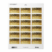 Étiquette PixDezines safari vintage/guépard (Feuille entière)