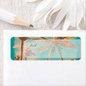 Étiquette PixDezines scène de plage vintage (En situation)