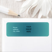 Étiquette PixDezines Turquoise simple Modèle (En situation)