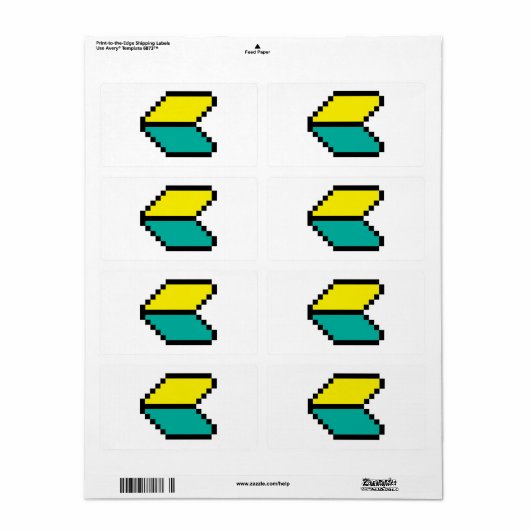 Étiquette Pixel 8 bits Wakaba / Mark Shoshinsha (Feuille entière)