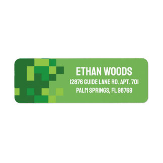 Étiquette Pixel Jeu sur l'adresse de retour