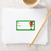 Étiquette Pixies de Noël Vintage (En situation)